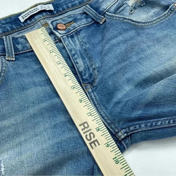 Zara Womens Size 6 Distressed raw hem jeans 0097 - Picture 8 of 11